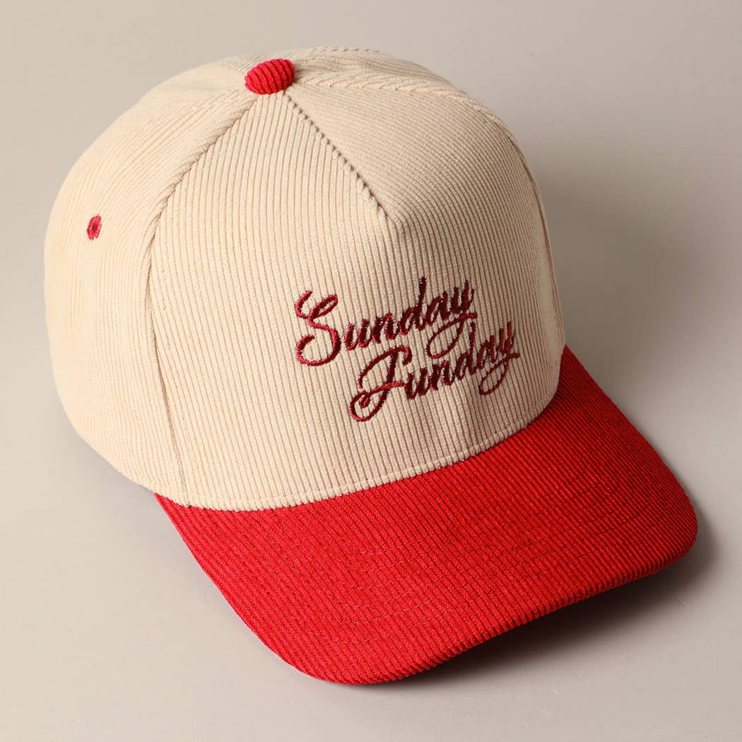 Fashion City - Wholesale Baseball Cap - Unisex - Sunday Funday Corduroy Trucker Baseball Cap26