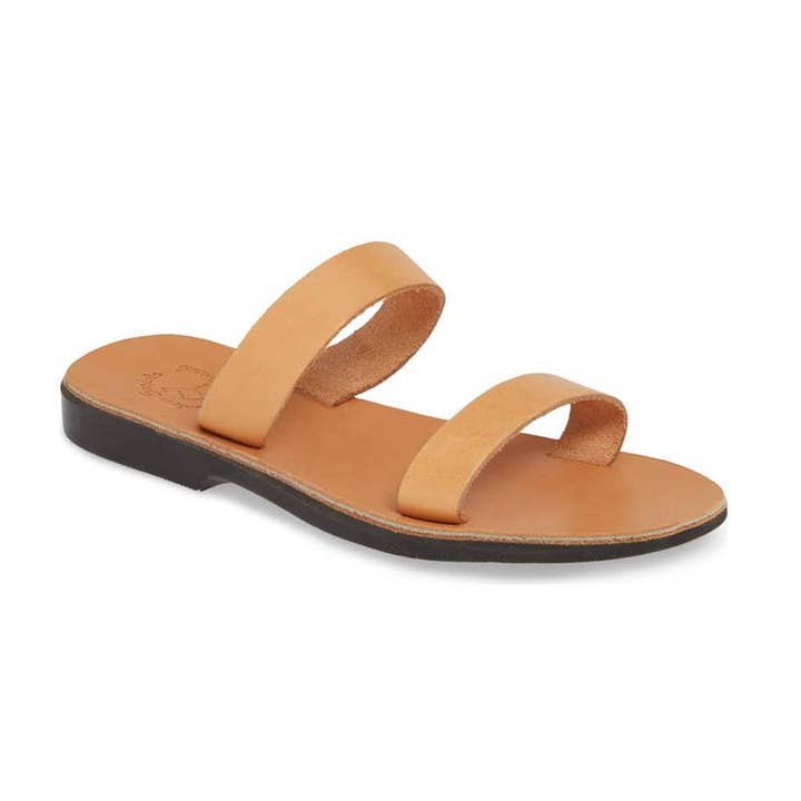 Ada - Sandalo Doppio Cinturino in Pelle | Cuoio per la vendita all'ingrosso da parte di Jerusalem Sandals
