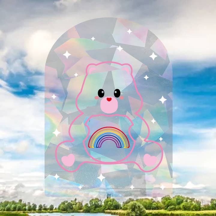 Suncatcher Care Bjørn regnbue maker vindue klistermærke for engroshandel hos Studio Inktvis