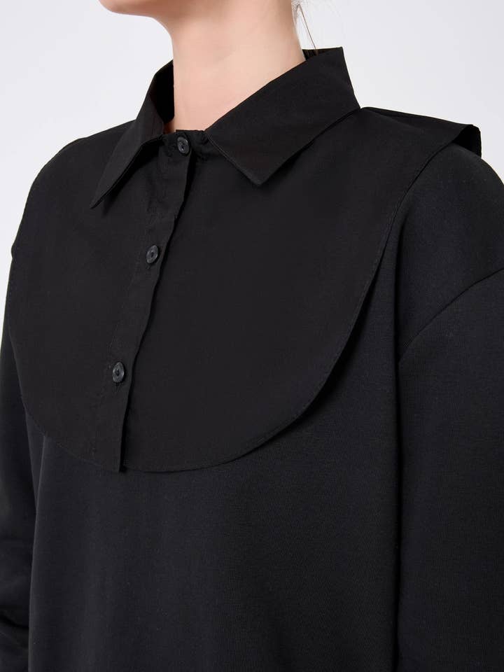 Akoya Hijabs - Wholesale Button Down Shirt - Women's - Detachable Collar Half Shirt6