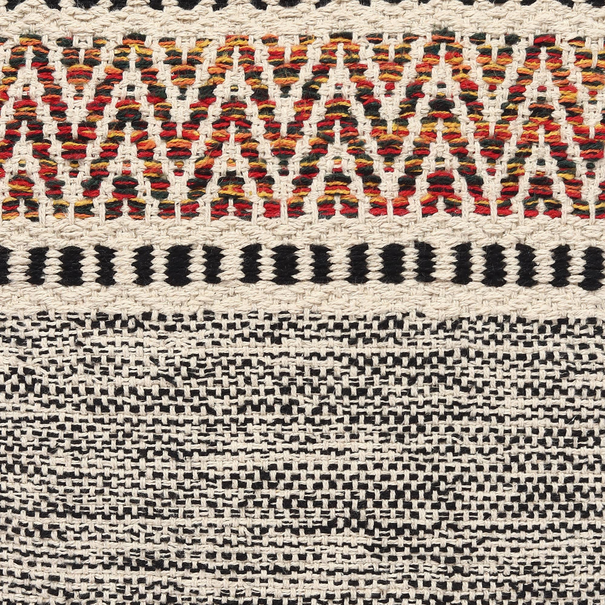 Motley Bohemia Multi · REDEARTH · STUFFED Pouf 100% Cotton (17.5"X17.5"X17.5") for wholesale on Faire6