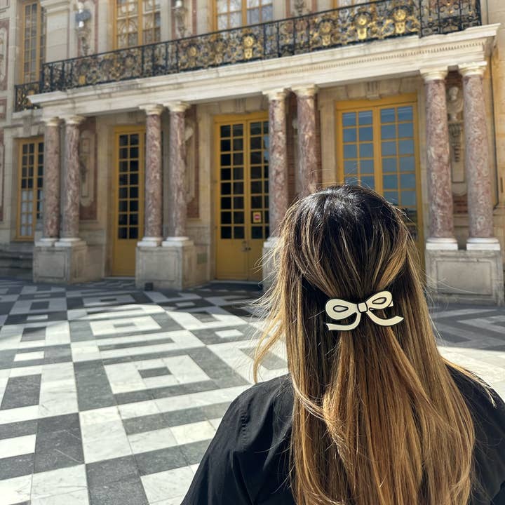 Solar Eclipse – wholesale Barrette – Women’s – Handmade Acetate Bow French Barrette Clip3