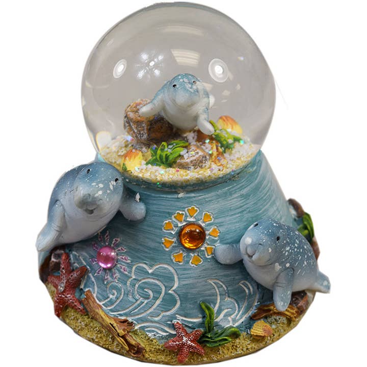 Sea Creations - Wholesale Snow Globe - Manatee 65mm Snow Globe