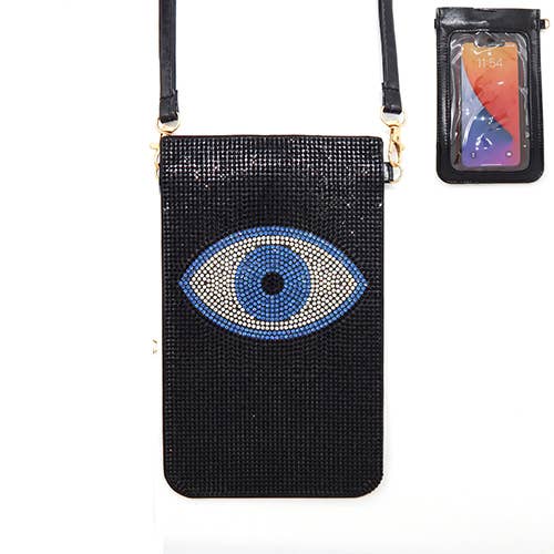 SP Sophia Collection - Wholesale Crossbody Bag - Women's - Rhinestone Crystal Studded Crossbody Cellphone Bag w/ Strap12