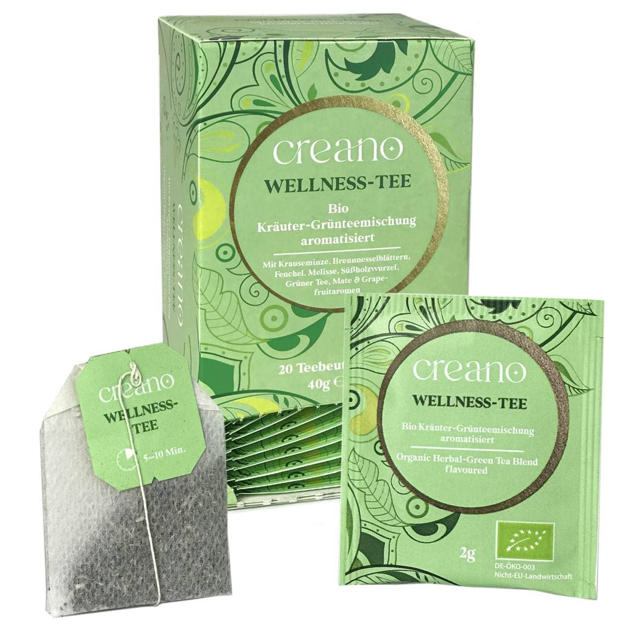 Creano - Wholesale Health/Detox Tea - Pack of 20 organic tea bags wellness tea*1