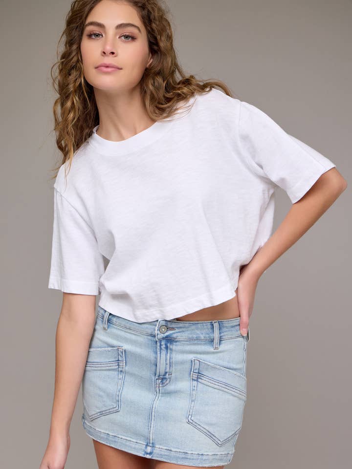 Hidden Jeans - Wholesale Skirt - Women's - Light Patch Pocket Low Rise Mini Skirt