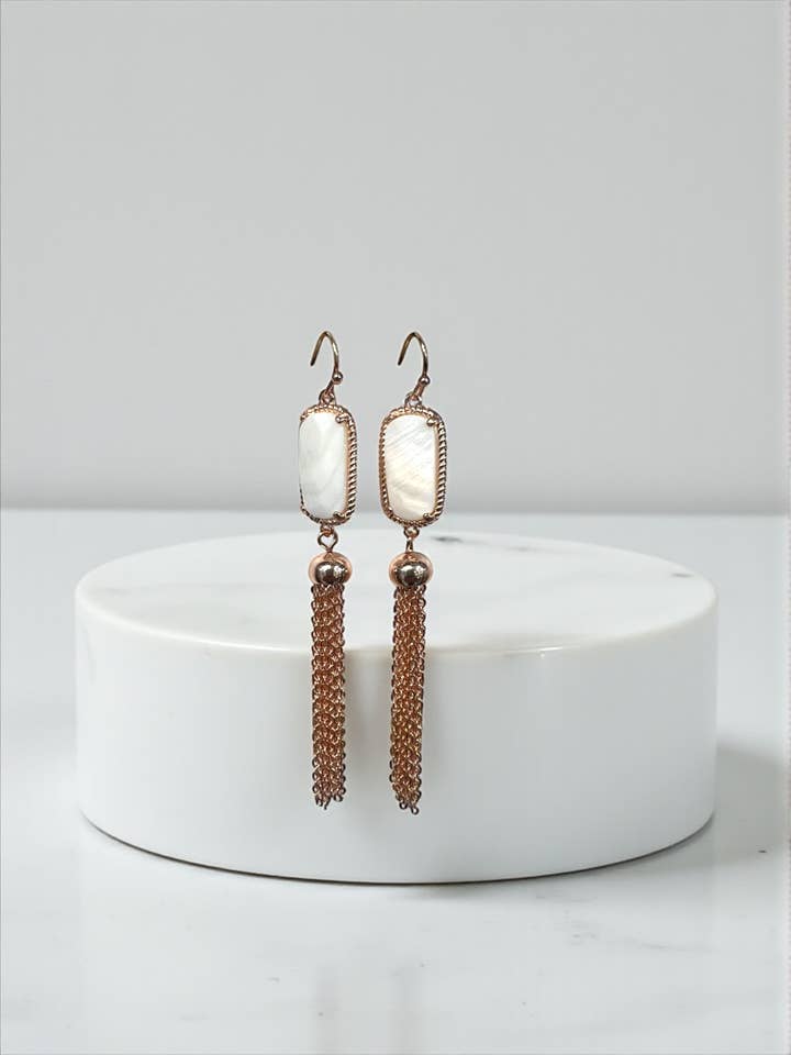 2,5” pärlemor roséguld med tofs för wholesale av Ava Capri