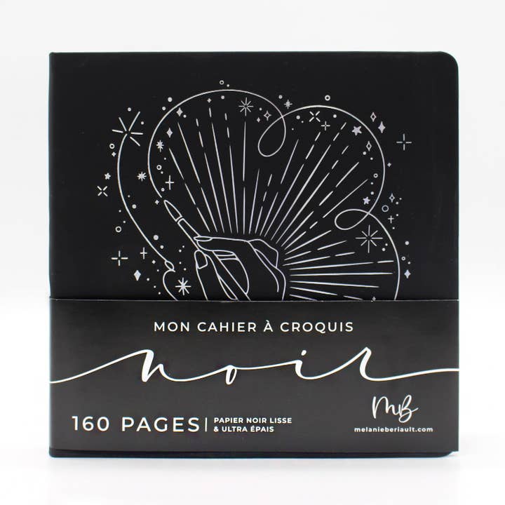 My sketchbook — 8×8 — Black for wholesale by Melanie Beriault - Art & Calligraphie