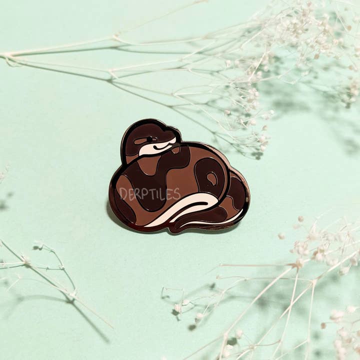 Derptiles - Wholesale Lapel Pin/Button - Ball Python Enamel Pin2