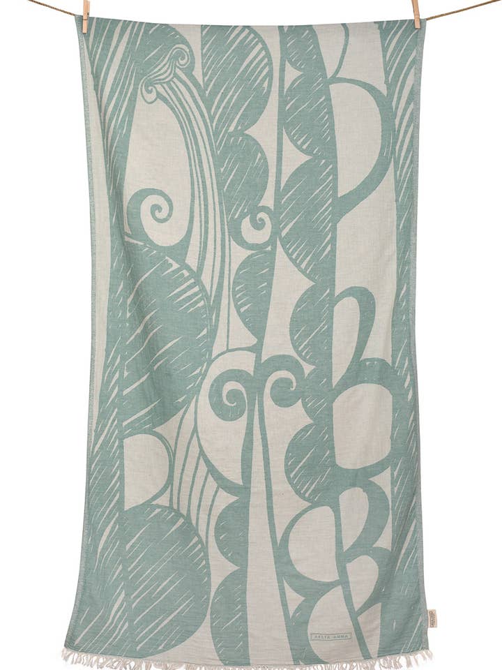 BEACH TOWEL MELTEMI EUCALYPTUS for wholesale by AELIA ANNA