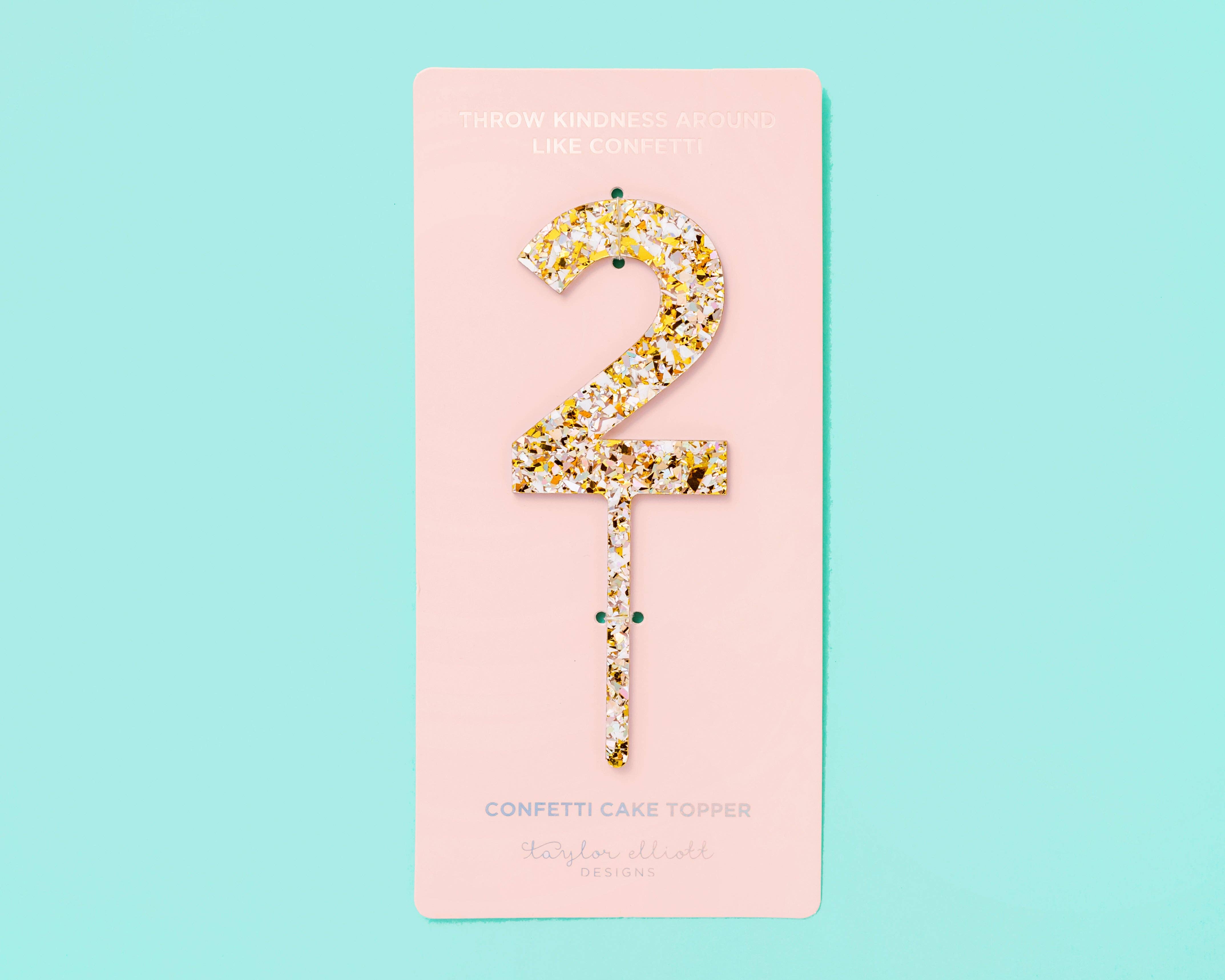 Taylor Elliott Designs - Vendita all'ingrosso Topper per torte/cupcake - Decorazioni per Torte con Confetti di Perle Num 0-9 - Ciascuno - Min. 42