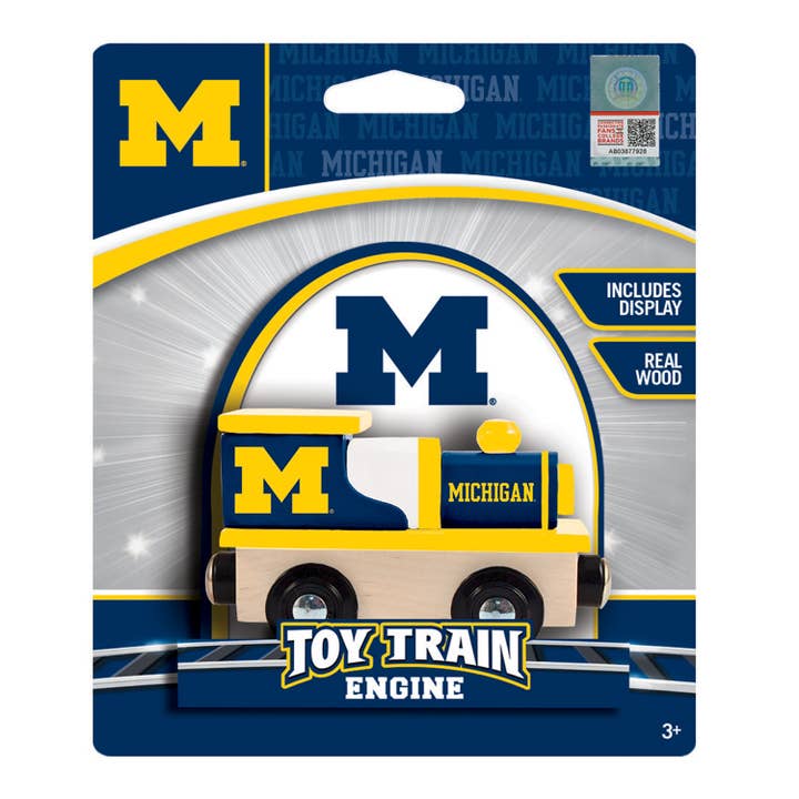 Masterpieces Puzzles - Wholesale Wood Toy - Kids - Michigan Wolverines Toy Train Engine