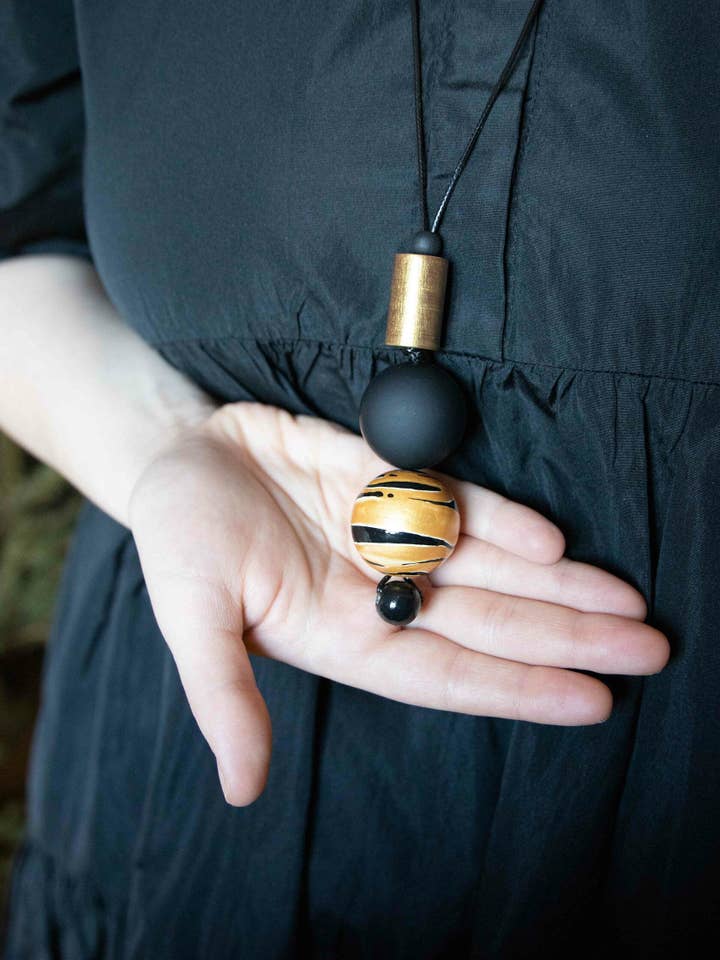 Evening Sand Beaded Pendant 2 for wholesale by Gannwood