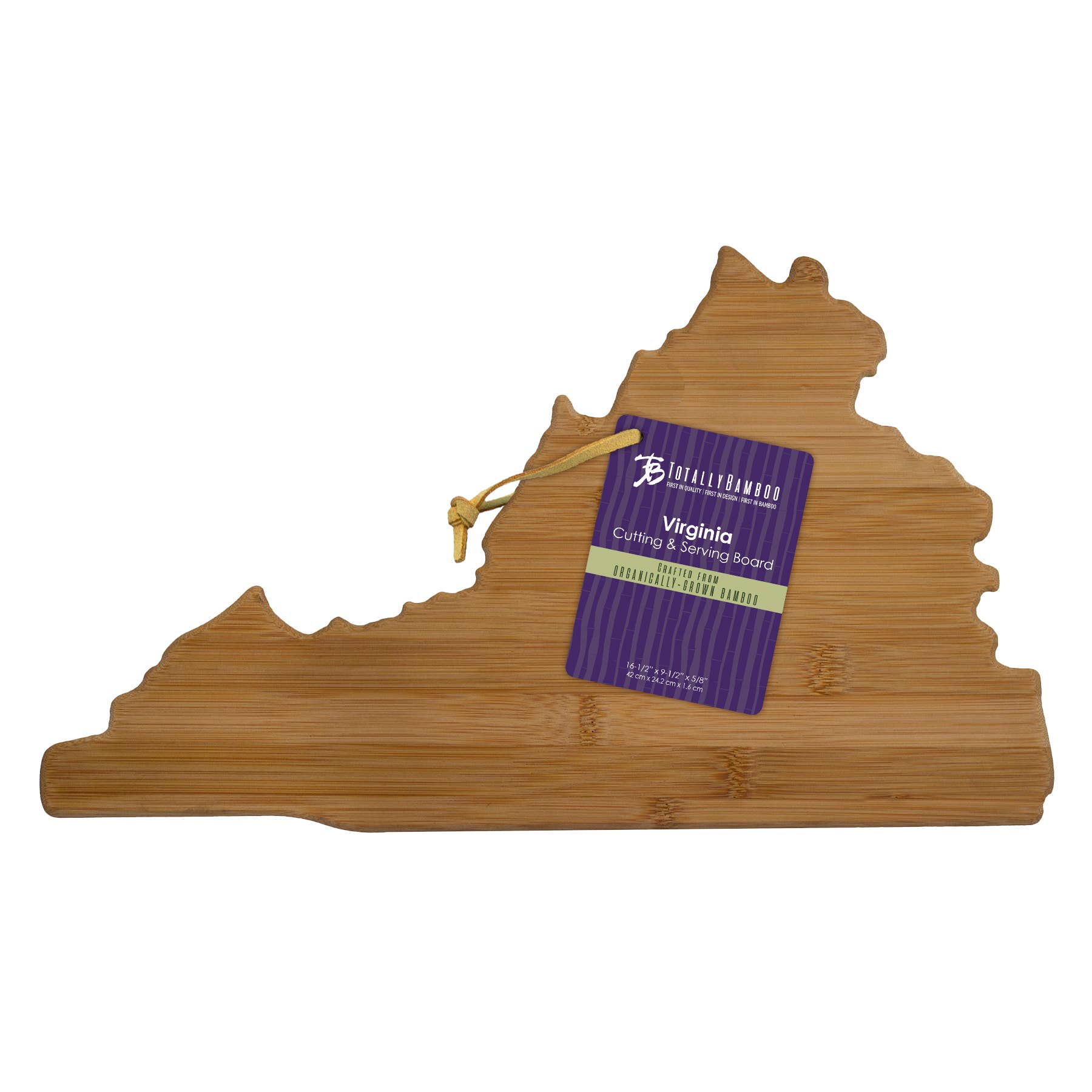 Totally Bamboo - Wholesale Cutting Board - Virginia State-Shaped Bamboo Serving & Cutting Board1