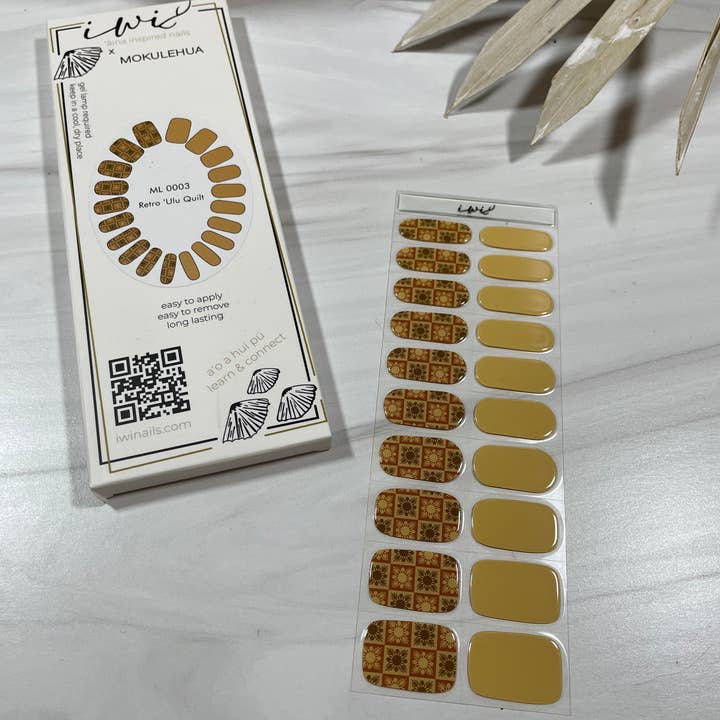 Iwi Nails - Wholesale Press-On/Fake Nails - Mokulehua x Iwi Nails: Retro ʻUlu Quilt