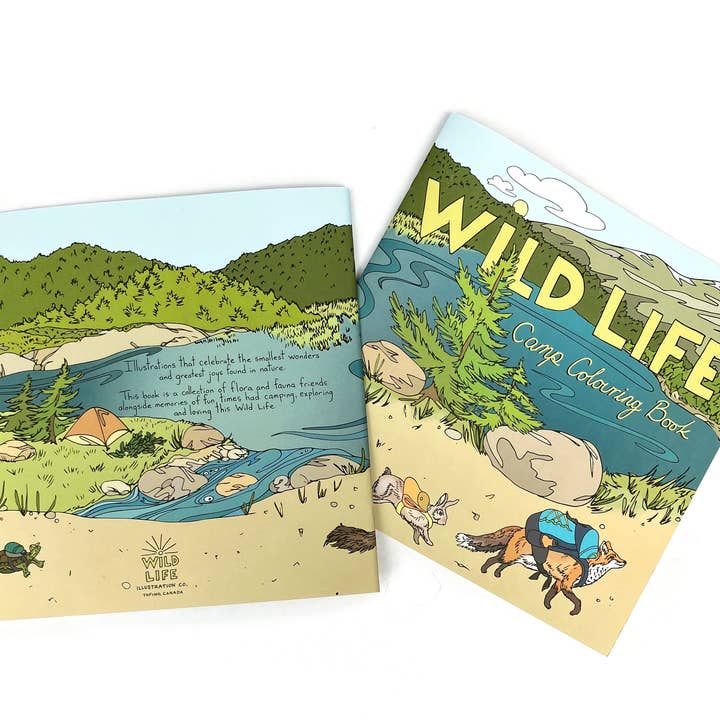 Cahier à colorier Wild Life Camp pour la vente par Wild Life Illustration Co.