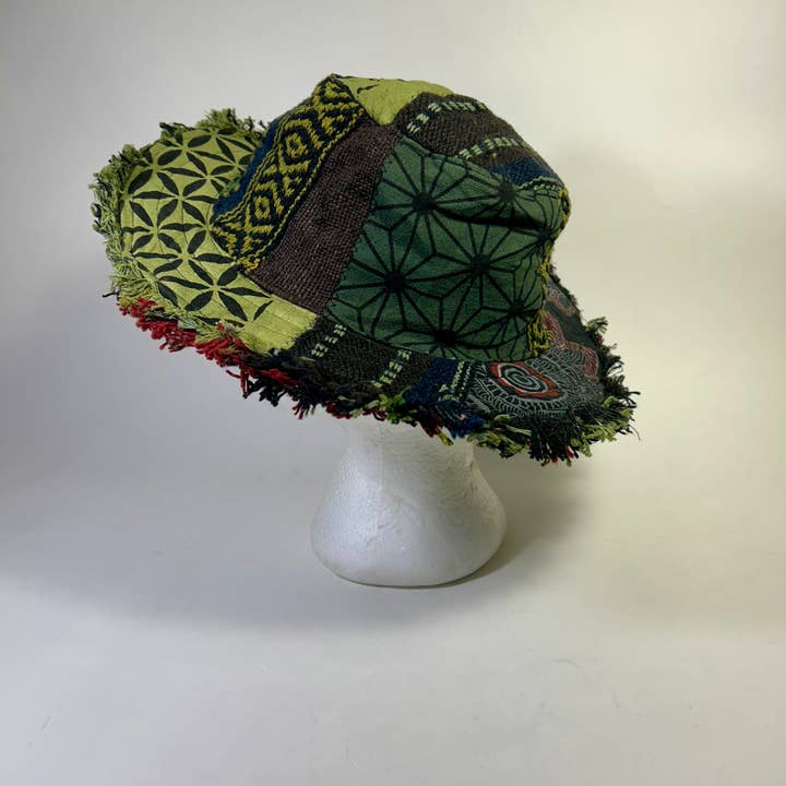 Foot Path Trading Co - Wholesale Bucket Hat - Women's - Long Brim Hat for Women and Men - Overdye Patchwork Colors4