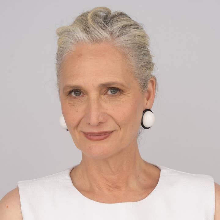 Button White and Black for wholesale by Michaela Malin