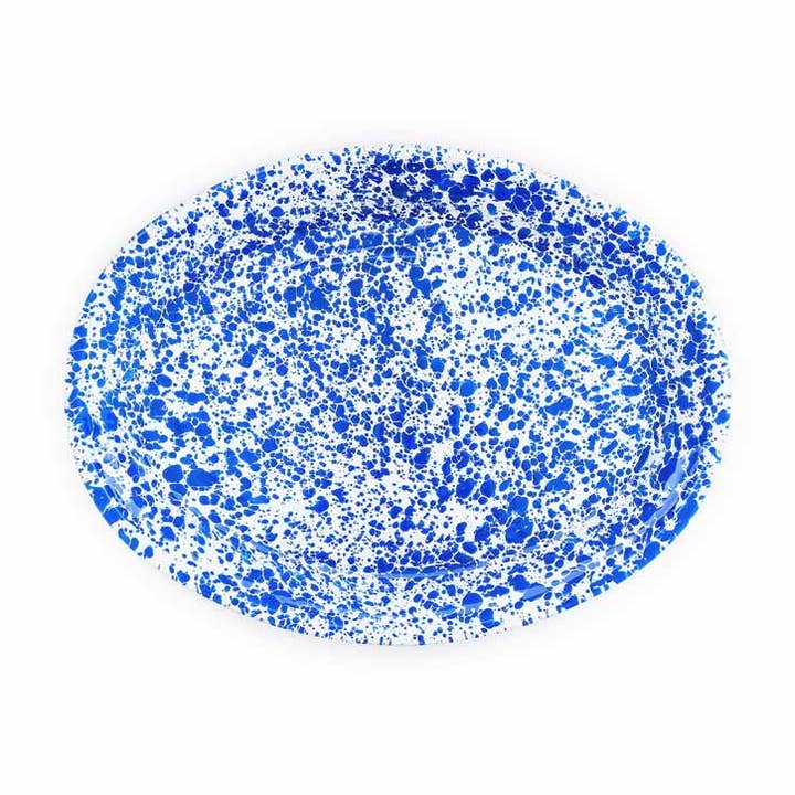 Crow Canyon Home - Wholesale Platter - Splatter Enamelware Oval Platter1