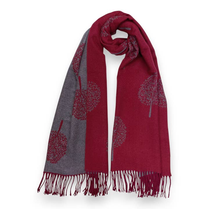 Lili Scarves (US Duty Free) – wholesale Scarf – Women's – Tree of Life Print Cashmere Blend Winter Scarf