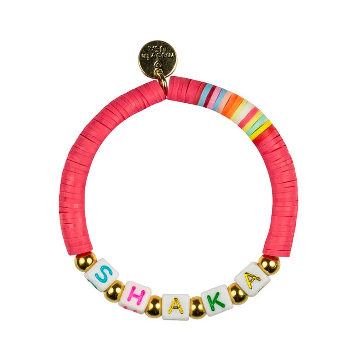 Little Miss Zoe - Wholesale Beaded Bracelet - Kids - Vinyl Record Word Kids Bracelet - Travel Collection