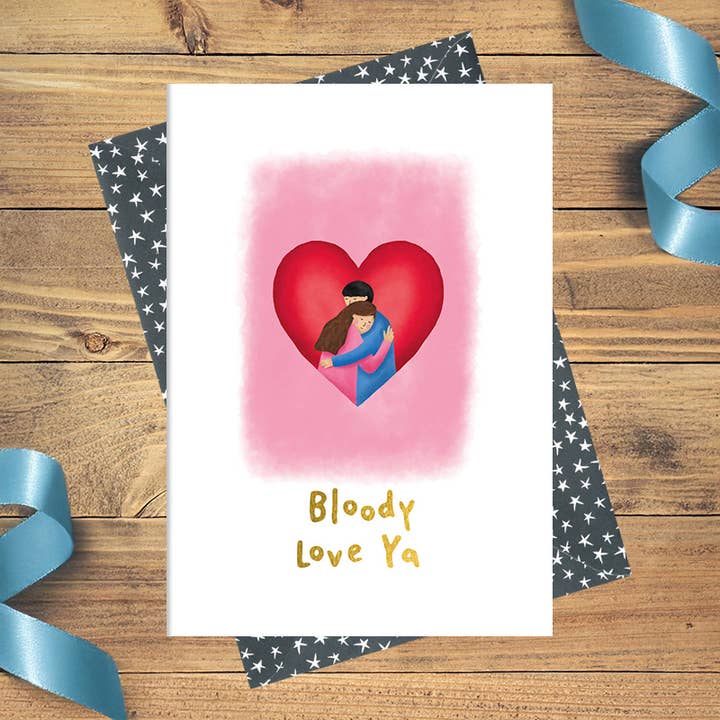 Bloody Love ya - Greetings Card for wholesale by Dandelion Stationery