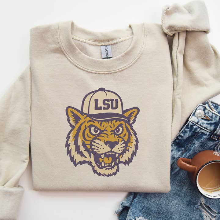 Sweat-shirt Tigres à l'ancienne pour la vente par Simply You Customs
