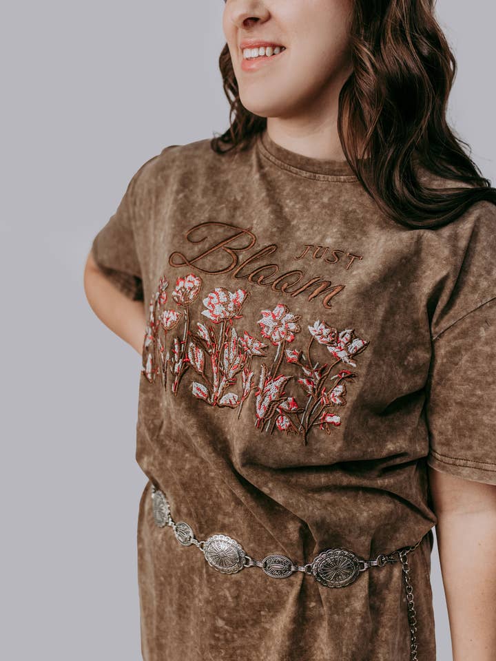 Marron Robe t-shirt MK415 Bloom en vente sur Faire3