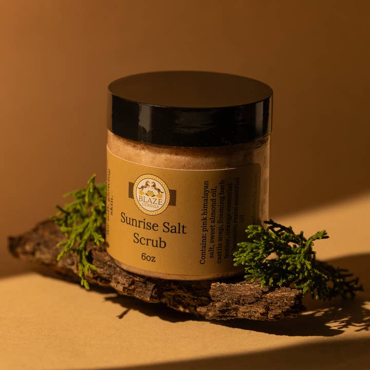 Zonsopgang Zout Scrub voor wholesale door Blaze Herbals