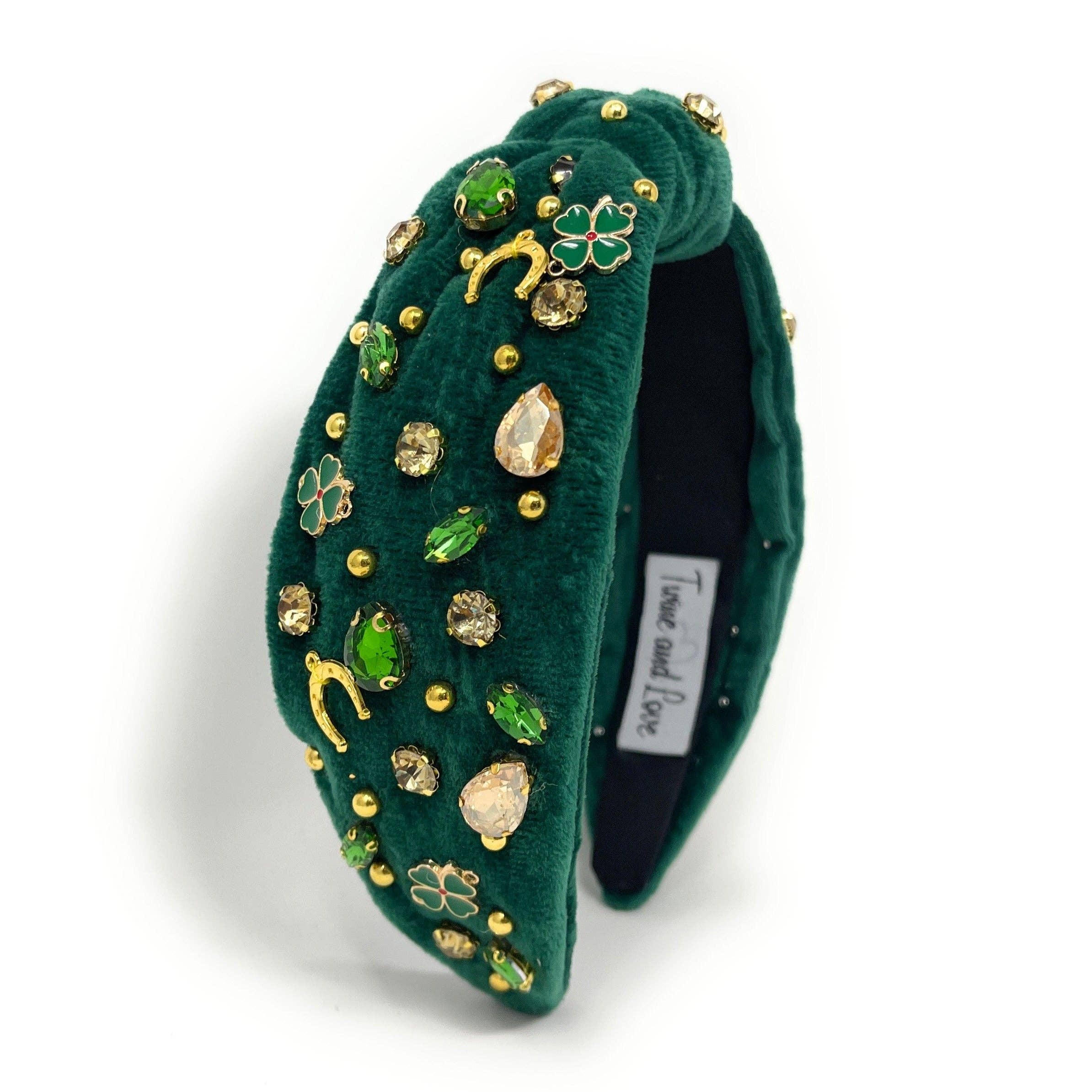 Twine and Love - Wholesale Fashion Headband - Women's - New! St Patrick's Jeweled Knotted Headband4