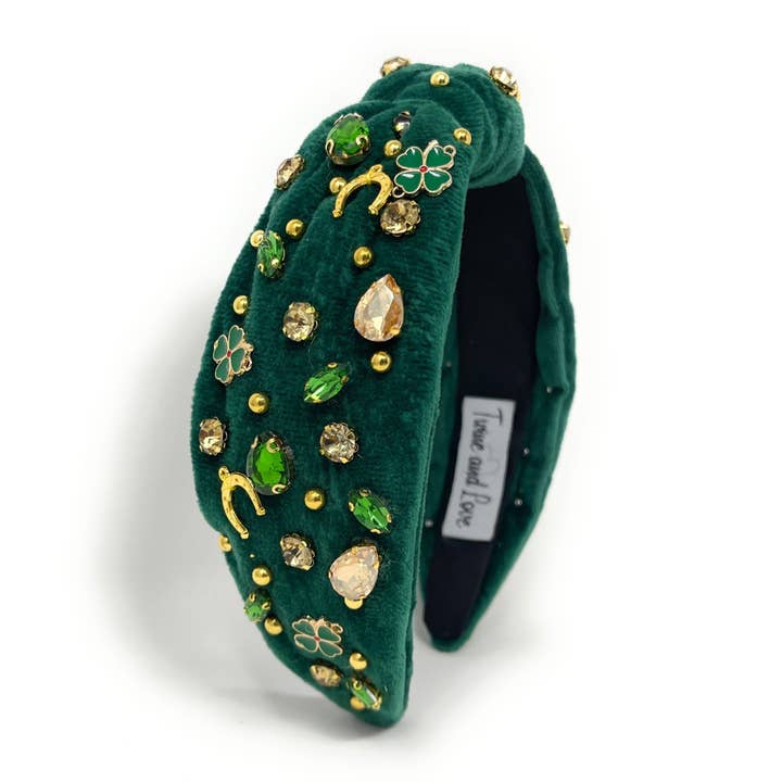 Twine and Love - Wholesale Fashion Headband - Women's - New! St Patrick's Jeweled Knotted Headband4
