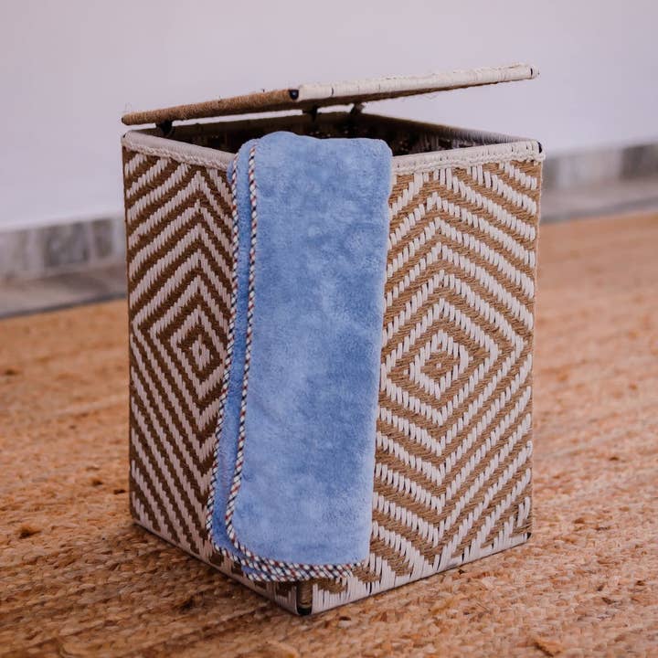 Wäschekorb aus Jute, Diamant, klein für den Großhandel von GoGlocal