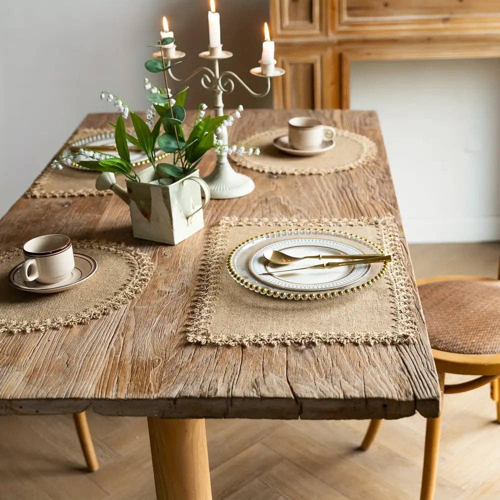 Huis Van Merken - Wholesale Placemat - 4/6pcs, Boho Jute Placemats Bohemian Style2