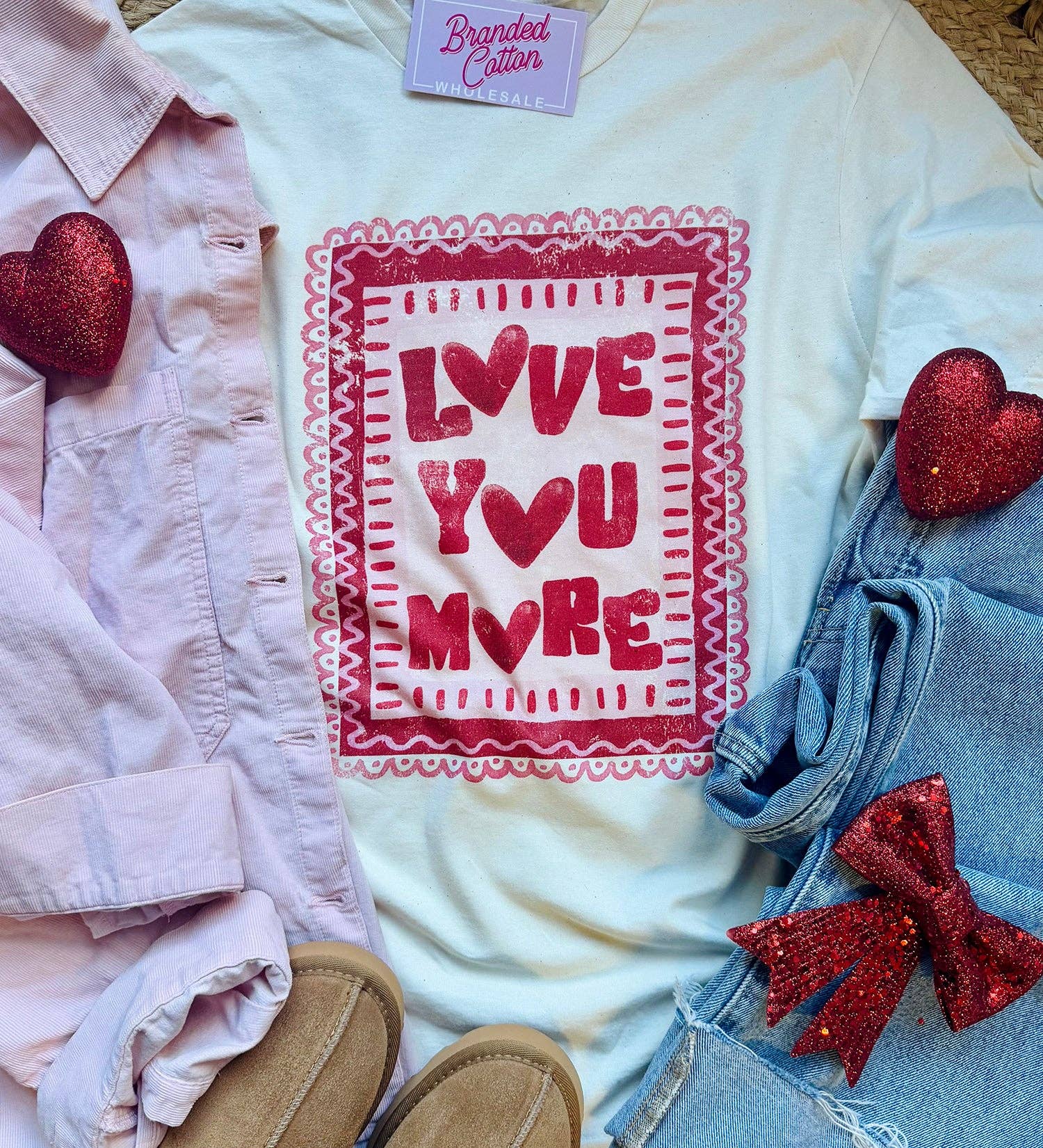 Branded Cotton - Vente T-shirt sérigraphié – femme - Je t'aime plus.0