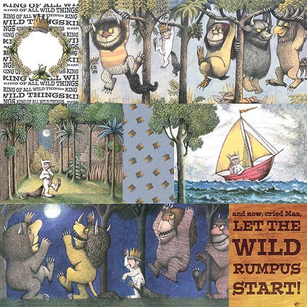 Paper House Productions - Vendita all'ingrosso Carta da regalo in fogli - Where the Wild Things Are-Tag - Carta double-face, 12 x 121