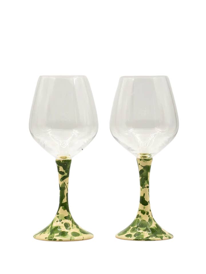 The Wine Goblet with Ceramic Stem Set of 2 for wholesale by IVO ANGEL