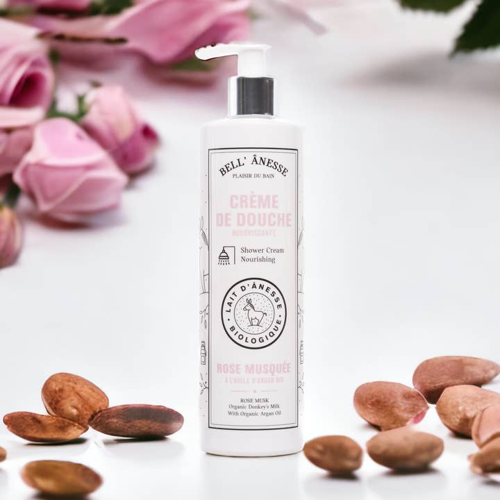 SHOWER CREAM WITH ROSE MUSK, DONKEY MILK, 400ML for wholesale by Bodensee Cosmetics