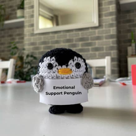 Yarn under – wholesale Gag gift/novelty gift – Crochet Positive Penguin | Motivational | Emotional Support1
