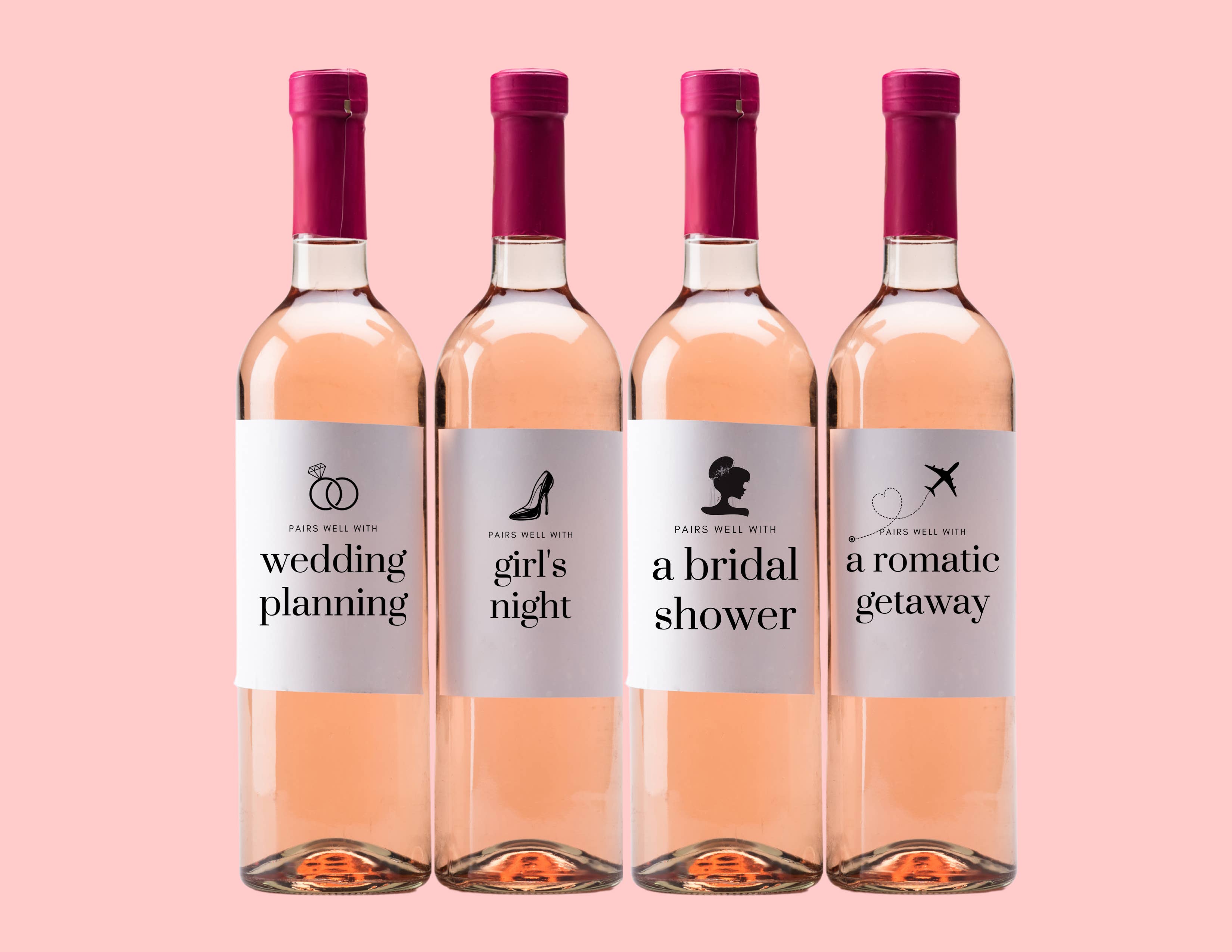 Deeva Design Studio - Wholesale Gift Tag Label - "Perfect Pairings" Wine Sticker Label1