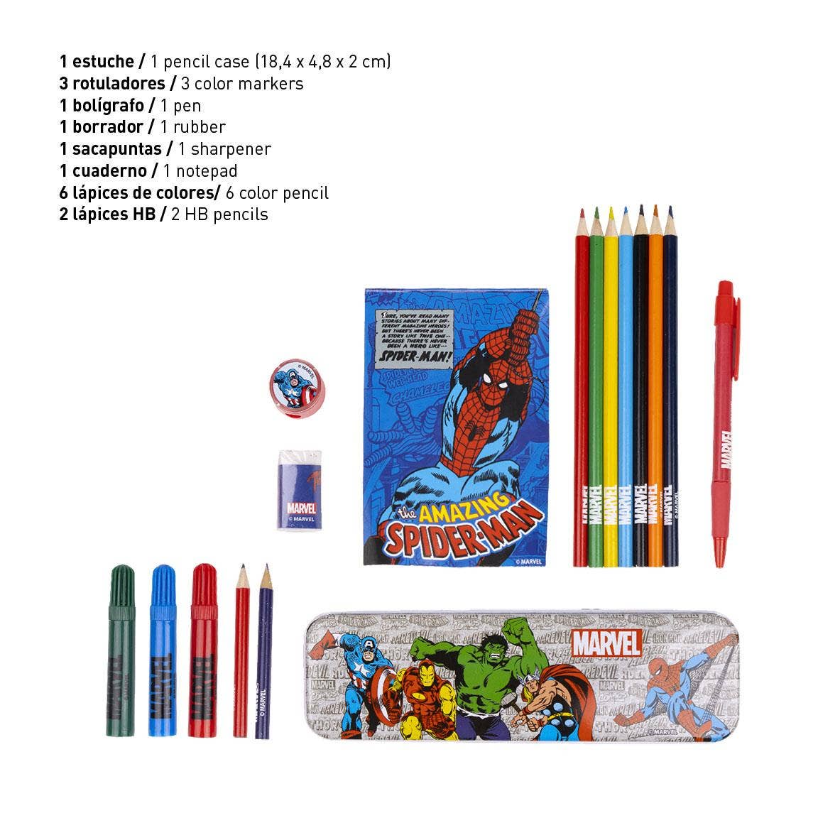 Mastoys, S.L. - Wholesale Coloring & Activity Book - Kids & Baby - MARVEL COLORED STATIONERY SET - 27000008361