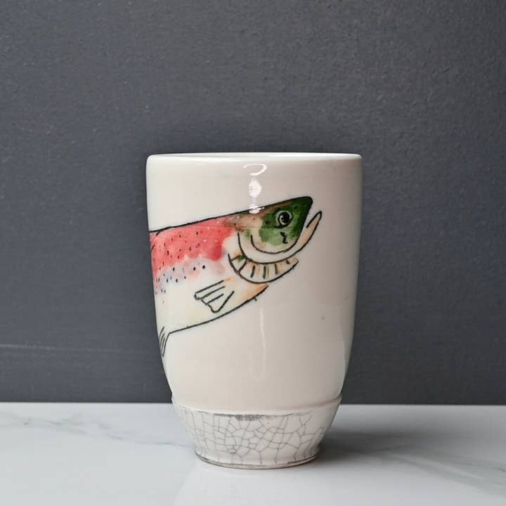 Lucy Nilan Studios - Wholesale Coffee Mug - Pink Salmon1