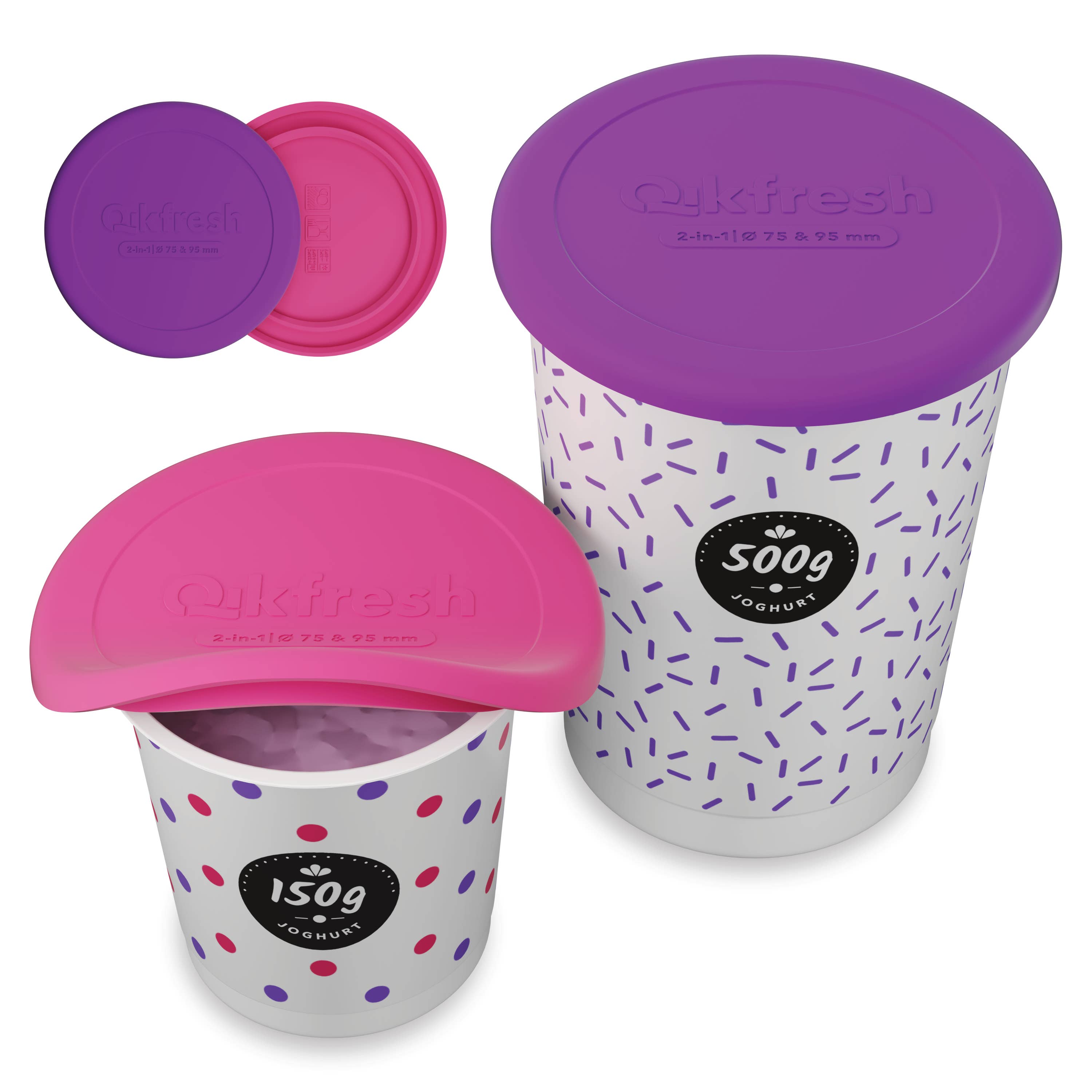 Qikfresh - Wholesale Food Storage Container - Reusable freshness lid for yogurt cups6