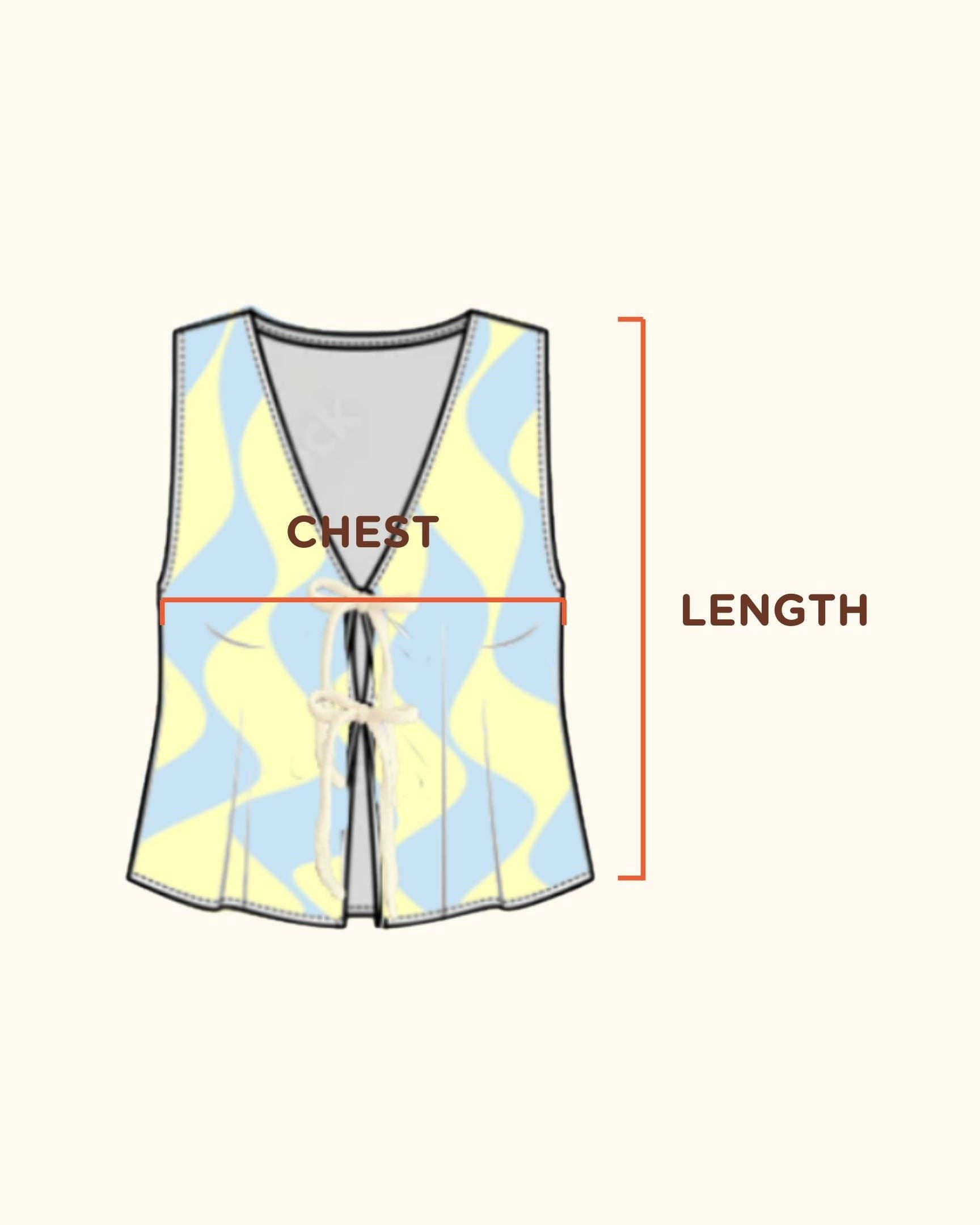 Sunbean - Wholesale Sweater Vest - Women's - Seaside Swirl Human Cotton Knitted Tunic Vest with Tie Front8