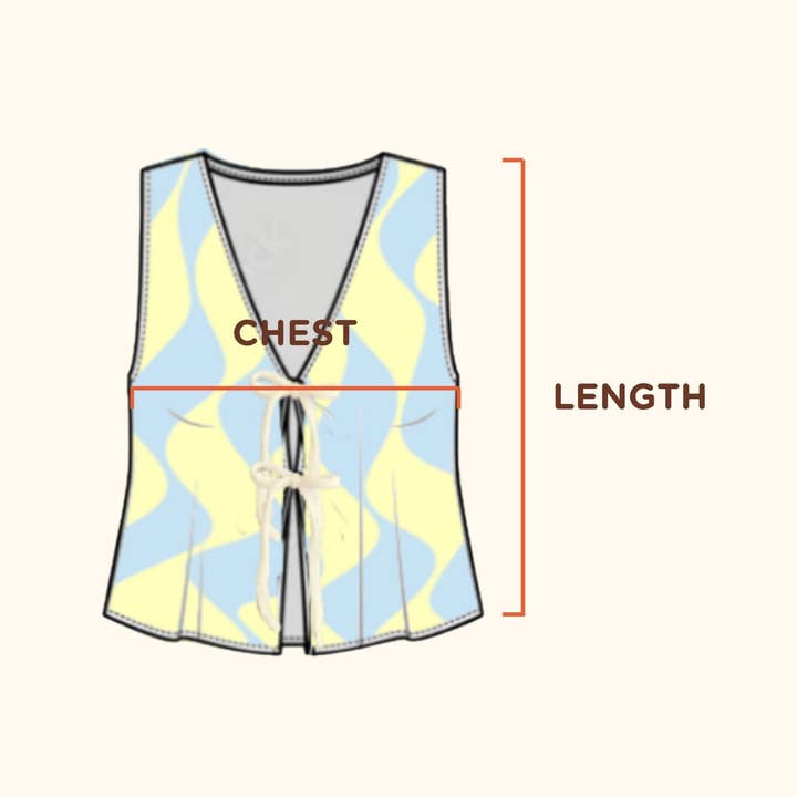 Sunbean - Wholesale Sweater Vest - Women's - Seaside Swirl Human Cotton Knitted Tunic Vest with Tie Front8