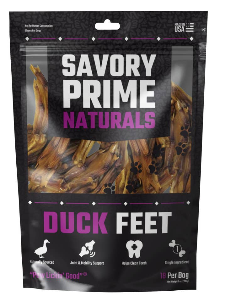 Pieds de canard naturels 8 oz. pour la vente par Savory Prime