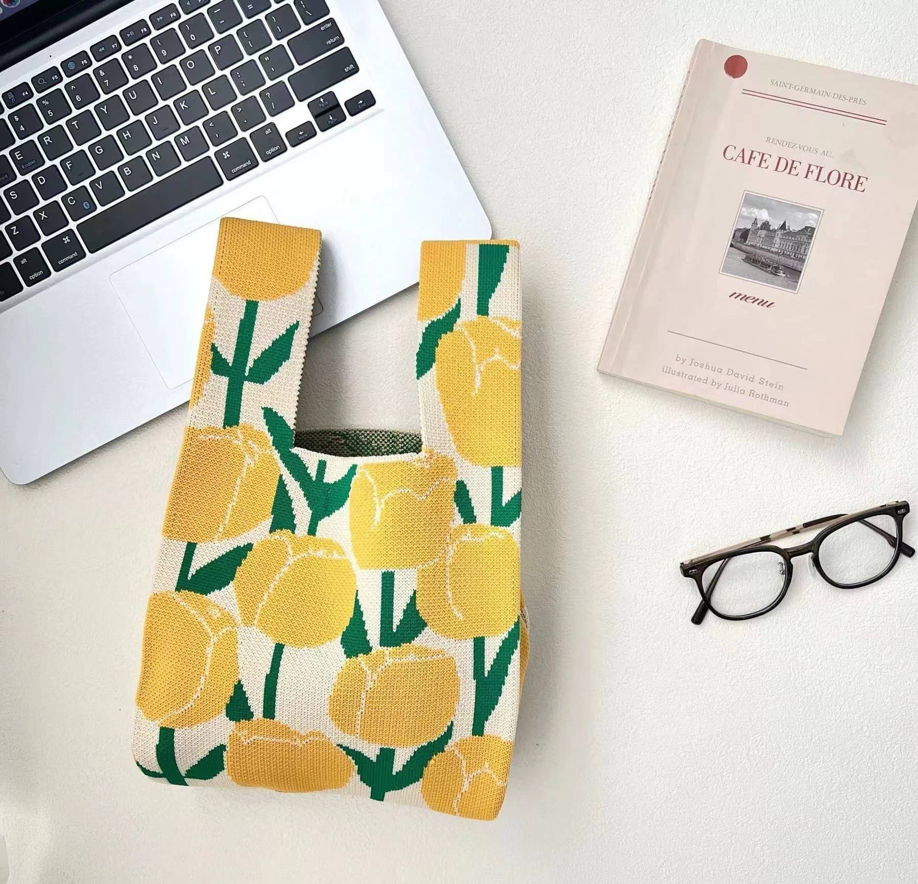 Little Trendy - Wholesale Tote Bag - Women's - Handmade Knit Handbag for Women Mini Knot Casual Wrist Bag1