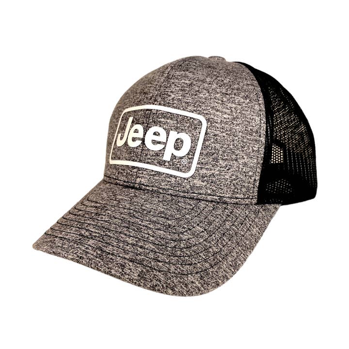 Hat - Jeep Rectangle - Heather Navy for wholesale by Detroit Shirt Co.