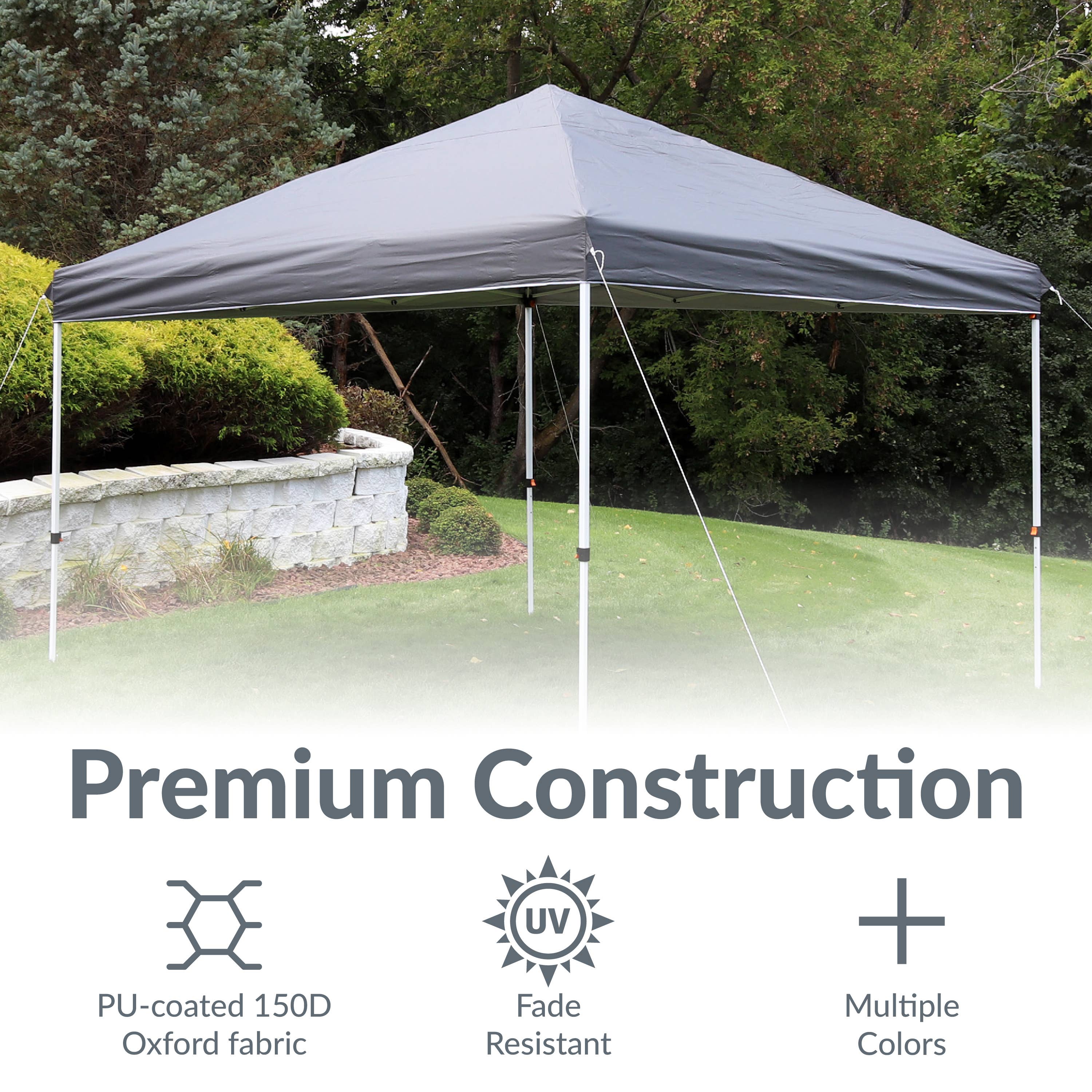 Sunnydaze Decor - Wholesale Sports & Outdoor - 12 x 12 ft Standard Oxford Fabric Pop-Up Canopy Shade - Gray2