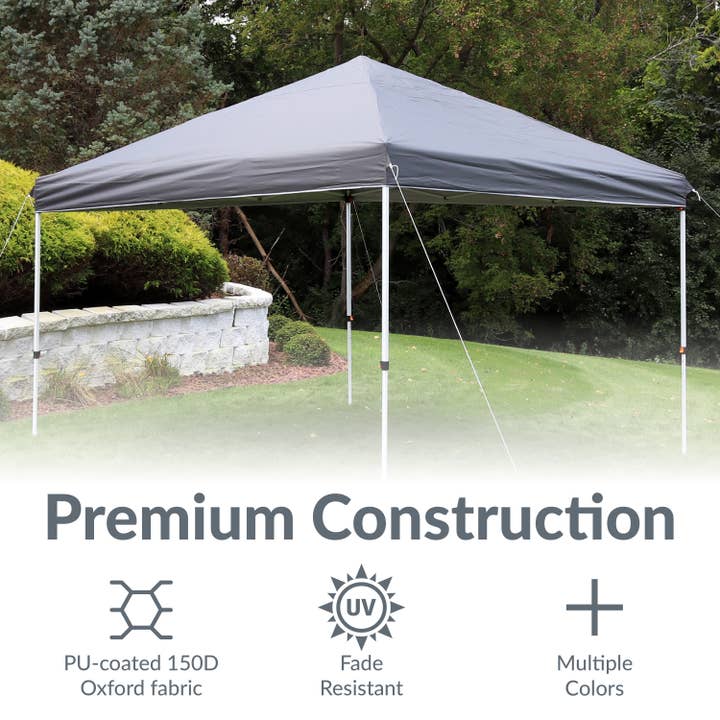Sunnydaze Decor - Wholesale Sports & Outdoor - 12 x 12 ft Standard Oxford Fabric Pop-Up Canopy Shade - Gray2