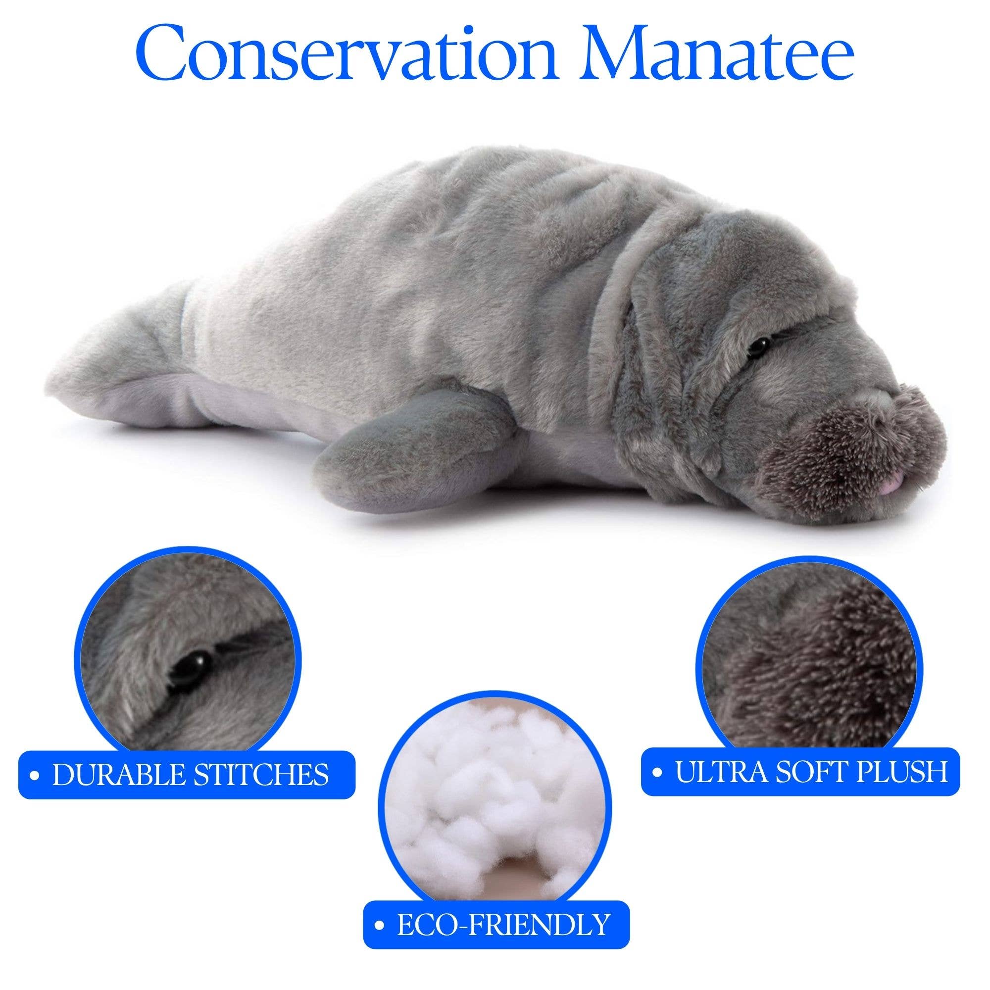 The Petting Zoo - Wholesale Stuffed/Plush Toy - Kids & Baby - 18" (46cm) Conservation Manatee Sea Life5